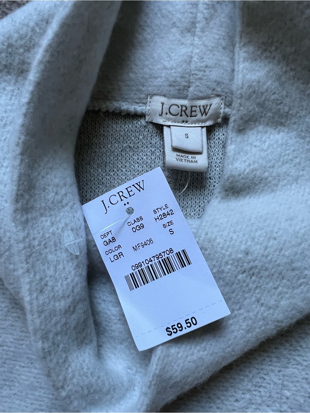 J. Crew Always Women Oatmeal Beige 100% Cotton Roll Neck Turtleneck Sweater M - Picture 4 of 10